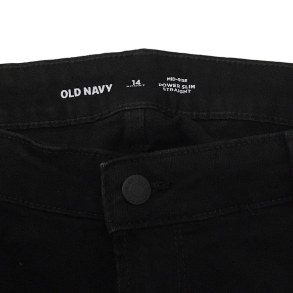 Old Navy Power Slim Straight Mid Rise Jeans 14 Short - Picture 4 of 9